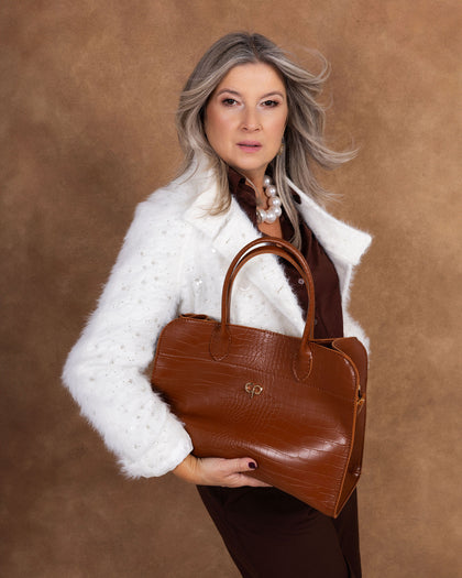 Olivia cognac croco – COCOPAT