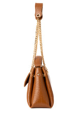Mini Tia cognac croco