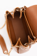 Mini Tia cognac croco