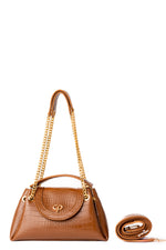 Mini Tia cognac croco