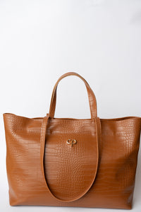 Shopper brown croco