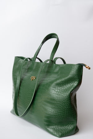 Shopper green croco