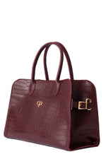 Olivia bordeaux croco