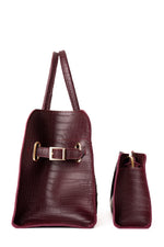 Olivia bordeaux croco