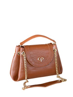Mini Tia cognac croco