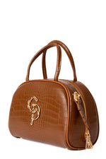 Rhea cognac croco