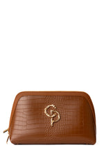 Toiletry bag cognac size S