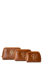 Toiletry bag cognac size M