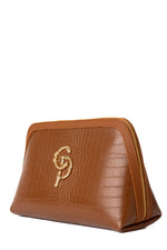 Toiletry bag cognac size S