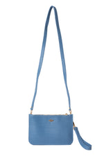 Mini clutch blue croco