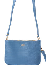 Mini clutch blue croco