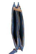 Mini clutch blue croco