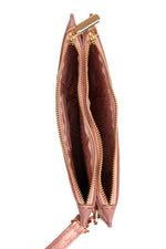 Mini clutch rose croco
