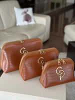 Toiletry bag cognac size L