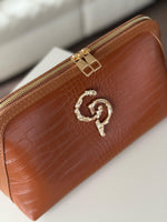 Toiletry bag cognac size L